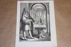 Antieke gravure - Albrecht Dürer aan tekentafel - 1834 !!, Antiek en Kunst, Kunst | Etsen en Gravures, Ophalen of Verzenden