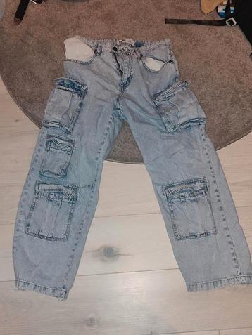 Blauwe baggy fit black squad jeans maat M beschikbaar voor biedingen