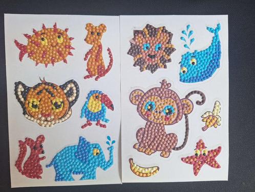 Diamond painting stickerset 2 Dieren, Verzamelen, Stickers, Dier en Natuur, Ophalen of Verzenden