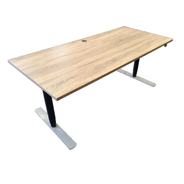 Elektrisch Zit Sta Bureau Zwart Grijs Nieuw Blad B180xD80, Huis en Inrichting, Bureaus, Zo goed als nieuw, Stabureau, Elektrisch