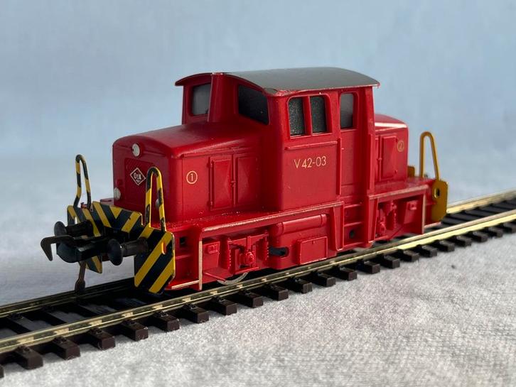 Fleischmann 4203 Diesellok BR V 42-03 O&K, Hobby en Vrije tijd, Modeltreinen | H0, Gebruikt, Locomotief, Gelijkstroom, Fleischmann