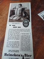 Advertentie van Heineken bier niets aan 1957, Ophalen of Verzenden, Zo goed als nieuw, Viltje(s), Heineken