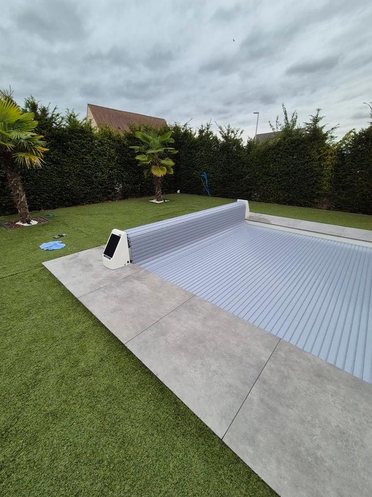 Grijze pvc lamellen  397x850cm, Tuin en Terras, Zwembad-toebehoren, Ophalen of Verzenden