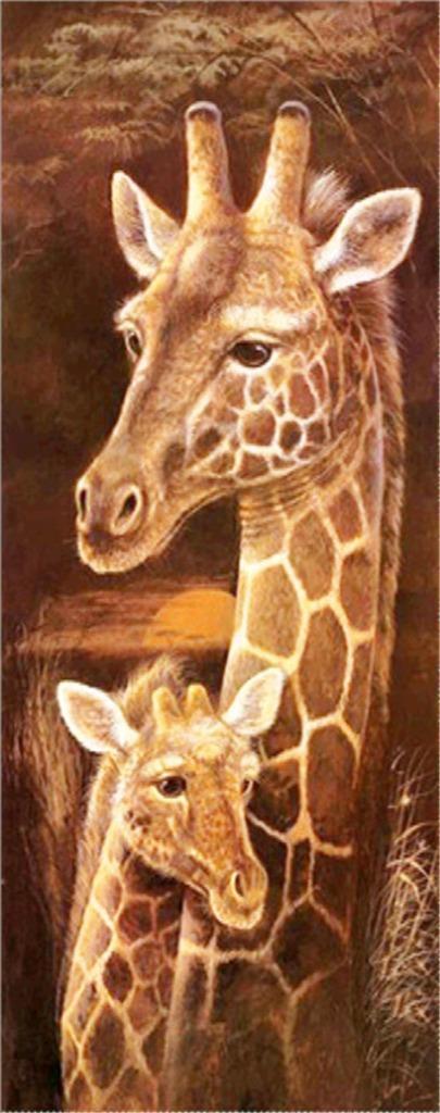 Diamond Painting nr 153 Giraffen, Hobby en Vrije tijd, Knutselen, Nieuw, Knutselwerk, Ophalen