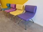 4x design stoel / wachtkamerstoel gevouwen rugleuning, Huis en Inrichting, Stoelen, Postbus, Ophalen of Verzenden, Metaal, Vier