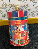 Blik blikje carrousel draaimolen kerstman eland 18x10cm, Diversen, Kerst, Ophalen of Verzenden, Zo goed als nieuw