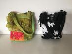 2 EXCLUSIEVE stoffen/vilten hand-/schoudertasjes, nieuw, Sieraden, Tassen en Uiterlijk, Tassen | Damestassen, Ophalen of Verzenden