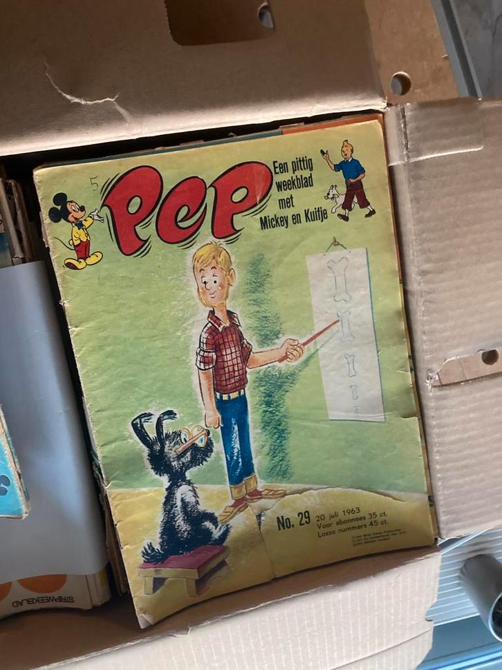 Ca 200 striptijdschrift PEP uit de jaren 60 en 70., Boeken, Stripboeken, Zo goed als nieuw, Meerdere stripboeken, Ophalen
