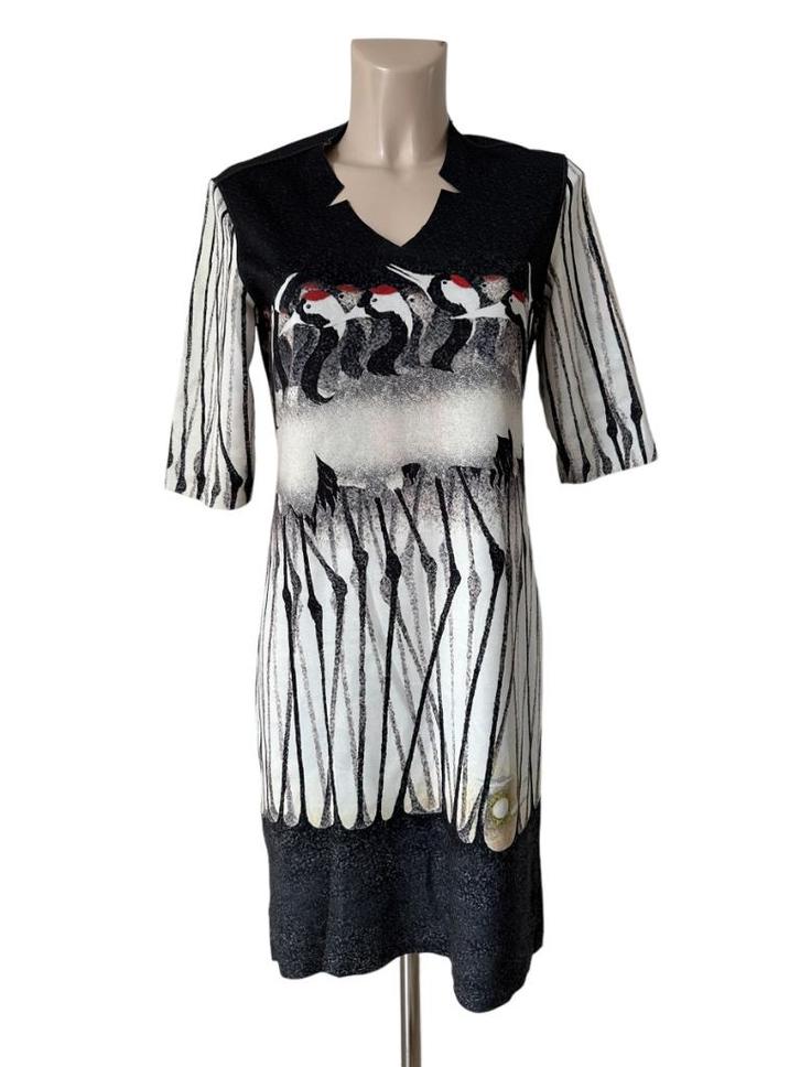 Lizzy en Coco jurk tweezijdig M, Kleding | Dames, Jurken, Zo goed als nieuw, Maat 38/40 (M), Overige kleuren, Knielengte, Ophalen of Verzenden