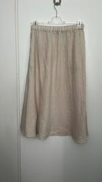 Knit ted linnen rok amanda maat L sand, Kleding | Dames, Ophalen of Verzenden, Zo goed als nieuw, Beige, Onder de knie