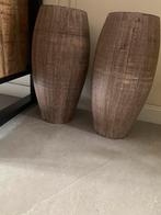 2 potten / vazen afm zie foto’s, Huis en Inrichting, Woonaccessoires | Vazen, Ophalen, Overige kleuren, Minder dan 50 cm, Glas