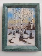 * Vintage crushed gemstone marmer schilderijtje 3 *, Verzenden