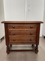 Vintage Houten Kastje met 3 Lades, Huis en Inrichting, Kasten | Ladekasten, Ophalen, Gebruikt, Eikenhout, 50 tot 100 cm