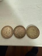 3 zilveren rijksdaalders, Postzegels en Munten, Munten | Nederland, Ophalen of Verzenden, Koningin Juliana, 2½ gulden