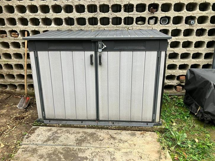 Keter Cortina Mega Opbergkast - 2020L, Tuin en Terras, Bergingen en Tuinkasten, Gebruikt, Overige typen, Kunststof, Ophalen
