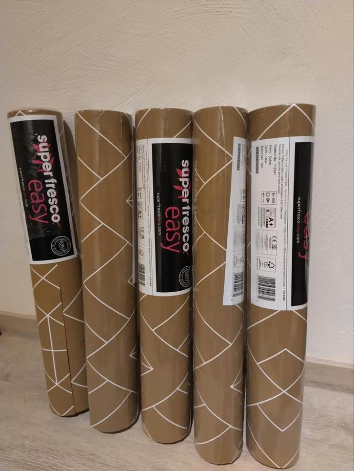 5 rollen behang van Superfresco Easy. Nieuw in verpakking!, Huis en Inrichting, Stoffering | Behang, Beige, Bruin, 25 tot 50 m²
