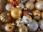 ZOLDEROPRUIMING kerstballen vintage glas goud decor 25 st, Ophalen of Verzenden