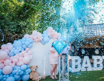 Gender reveal babyshower shooter confettie poeder  beschikbaar voor biedingen