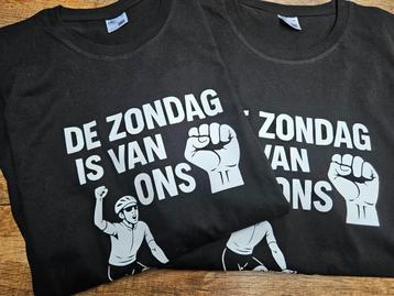 Tshirt voor wielerfans 'De zondag is van ons' beschikbaar voor biedingen