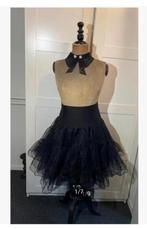 Zwarte Brocante petticoat dansrok 60 cm met zwarte kraag, Ophalen of Verzenden