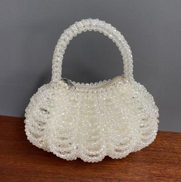 60 jaren vintage mooi trouw / avond handtas met ritssluiting beschikbaar voor biedingen