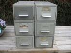Zes metalen archiefbakken., Antiek en Kunst, Antiek | Gereedschap en Instrumenten, Ophalen