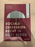Sociale zekerheidsrecht in kort bestek, Boeken, Boom, Zo goed als nieuw, Alpha, HBO