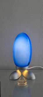 Vintage 90s IKEA nacht lampje Tatsuo Konno blauw glas, Glas, Gebruikt, Ophalen of Verzenden
