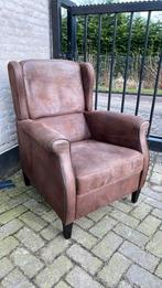 Bruine fauteuil, Gebruikt, 75 tot 100 cm, Ophalen