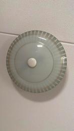 Vintage Plafond lamp Grijs met motiefje, Verzenden, Zo goed als nieuw, Glas, Jaren 60
