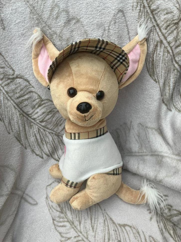 Chihuahua knuffel met pet, Kinderen en Baby's, Speelgoed | Knuffels en Pluche, Overige typen, Ophalen of Verzenden