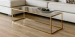 Salontafel Maya van Westwing Collection - Glazen tafelblad, Huis en Inrichting, Tafels | Salontafels, Ophalen, 100 tot 150 cm