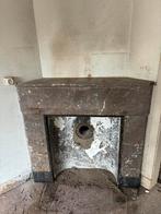 Jaren 30 natuurstenen (hoek)schouw, Huis en Inrichting, Haarden, Ophalen, Houthaard