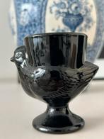 5 franse vintage eierdopjes , zwart kip, Huis en Inrichting, Ophalen of Verzenden, Zo goed als nieuw, Glas, Overige stijlen