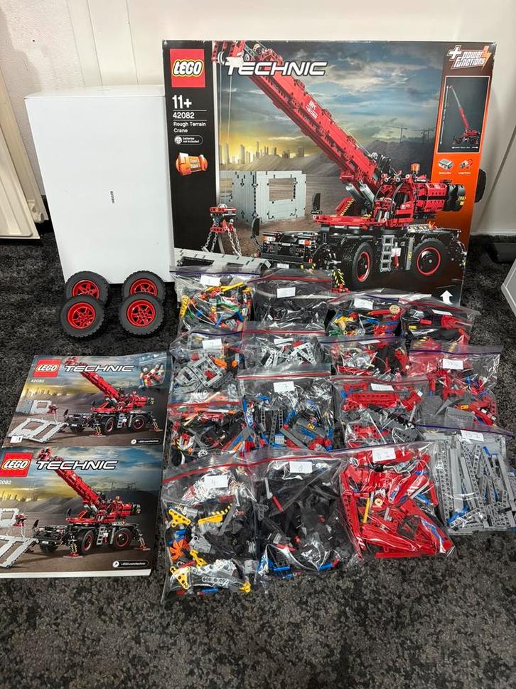 Compleet | Lego Technic 42082 Rough Terrain Crane, Kinderen en Baby's, Speelgoed | Duplo en Lego, Zo goed als nieuw, Lego, Complete set