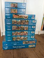 Gibson puzzels partij 27 puzzels in 9 dozen. Nieuwstaat, Ophalen, 500 t/m 1500 stukjes, Zo goed als nieuw, Legpuzzel
