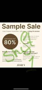 2 kaartjes Josh V Sample Sale vrijdag shift 1, Twee personen