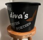 Emmer met tekst diva’s poetsen, Ophalen of Verzenden, Nieuw, Kunststof, Met handgreep