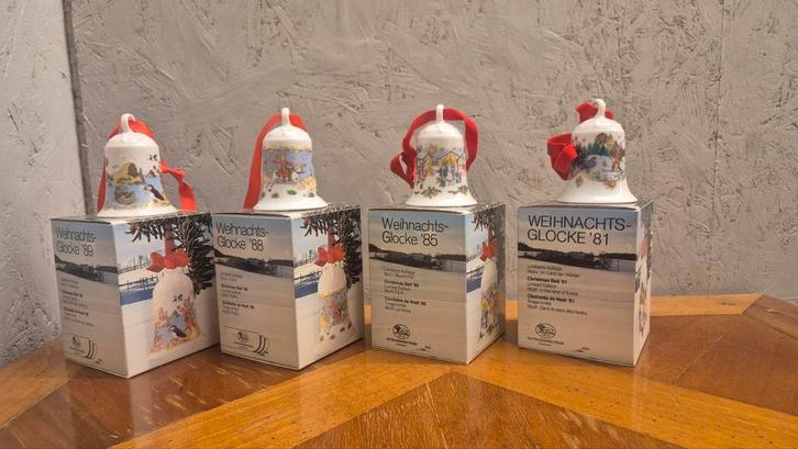 Hutschenreuther kerstbelletjes met originele doos, Diversen, Kerst, Zo goed als nieuw, Ophalen of Verzenden