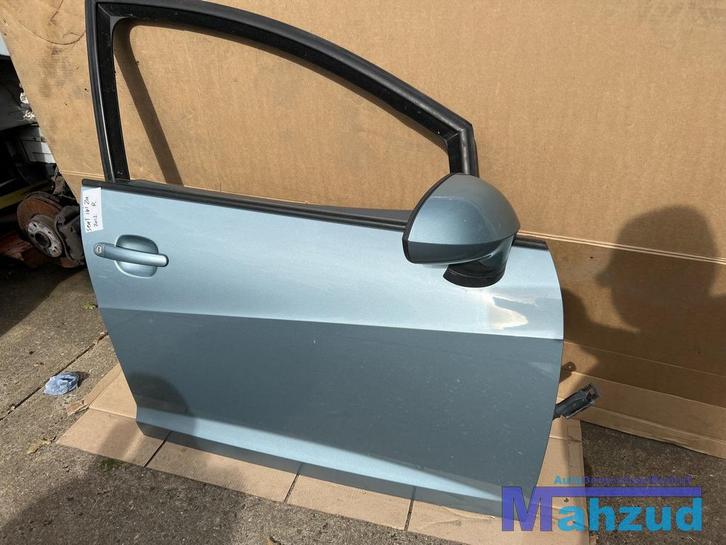 SEAT IBIZA 4 Blauw Rechts voor deur portier 5deurs 2008-2017, Auto-onderdelen, Carrosserie en Plaatwerk, Deur, Seat, Gebruikt
