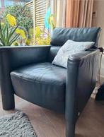 2 fauteuils Natuzzi, zwart leder, €50 per stuk, 2 voor €75, Ophalen, Zo goed als nieuw, 75 tot 100 cm, Leer