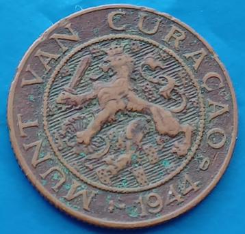 Curaçao 2 1/2 cent 1944 - Wilhelmina    beschikbaar voor biedingen