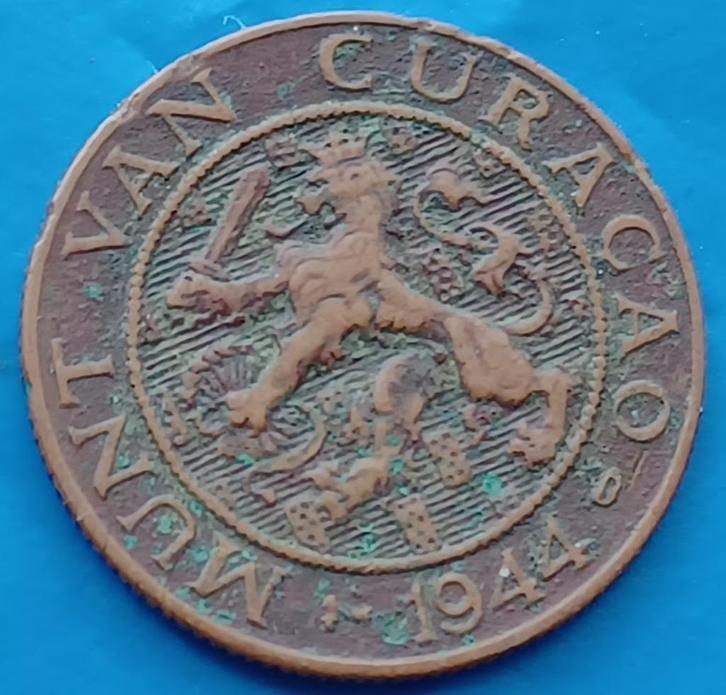 Curaçao 2 1/2 cent 1944 - Wilhelmina, Postzegels en Munten, Munten | Nederland, Losse munt, Koningin Wilhelmina, Verzenden