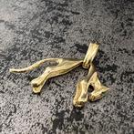 14 karaat gouden panter hanger massief, Sieraden, Tassen en Uiterlijk, Kettinghangers, Ophalen of Verzenden, Nieuw, Goud