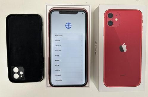 IPhone 11 Red 64GB weinig gebruikt als nieuw, Telecommunicatie, Mobiele telefoons | Apple iPhone, Zo goed als nieuw, 64 GB, Zonder abonnement