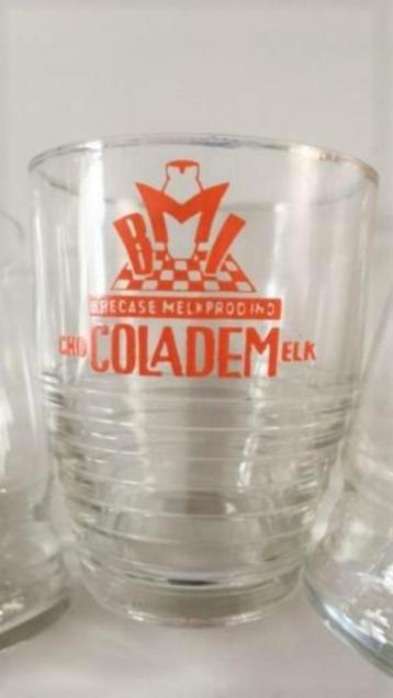 3 BMI Oude Glazen Bredase Melkprod Industrie Chocolademelk beschikbaar voor biedingen