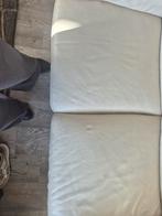 Mooie witte moderne leren bank.zacht leer, Ophalen, Gebruikt, Minder dan 75 cm, Tweepersoons