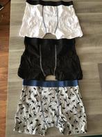 3 kinderboxers boxers onderbroeken HEMA zwart wit grijs 146, Nacht- of Onderkleding, Nieuw, Ophalen of Verzenden, Hema