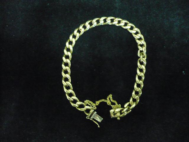 14 karaat gouden armband 18.5 cm - 7.6 gram breed ca. 6 mm, Ophalen of Verzenden, Nieuw, Goud, Zilver