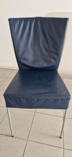 Montis Spica stoelen, blauw leer, Huis en Inrichting, Stoelen, Ophalen, Gebruikt, Blauw, Leer